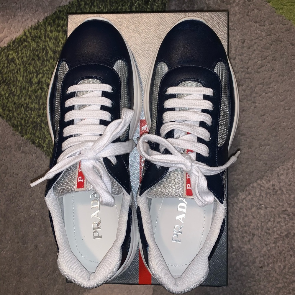 🚫SOLD ON Ⓜ️🚫Prada Leather & Tech Fabric Sneakers - Picture 3 of 7